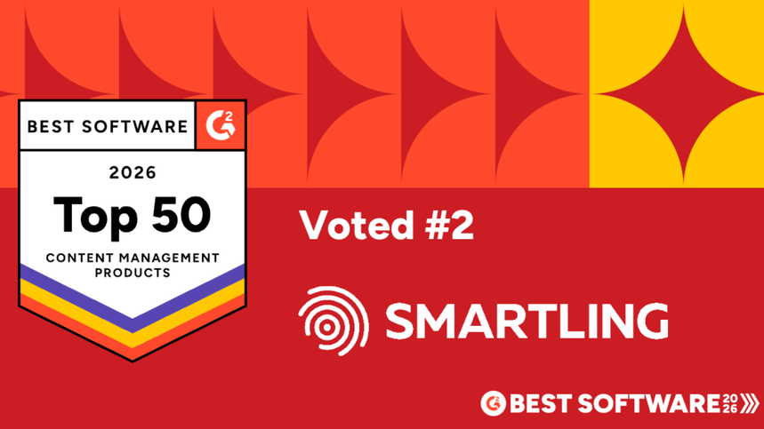 Smartling obtient la deuxième place dans le classement des meilleurs logiciels de G2 pour les systèmes de gestion de contenu (2026 Best Software Awards)