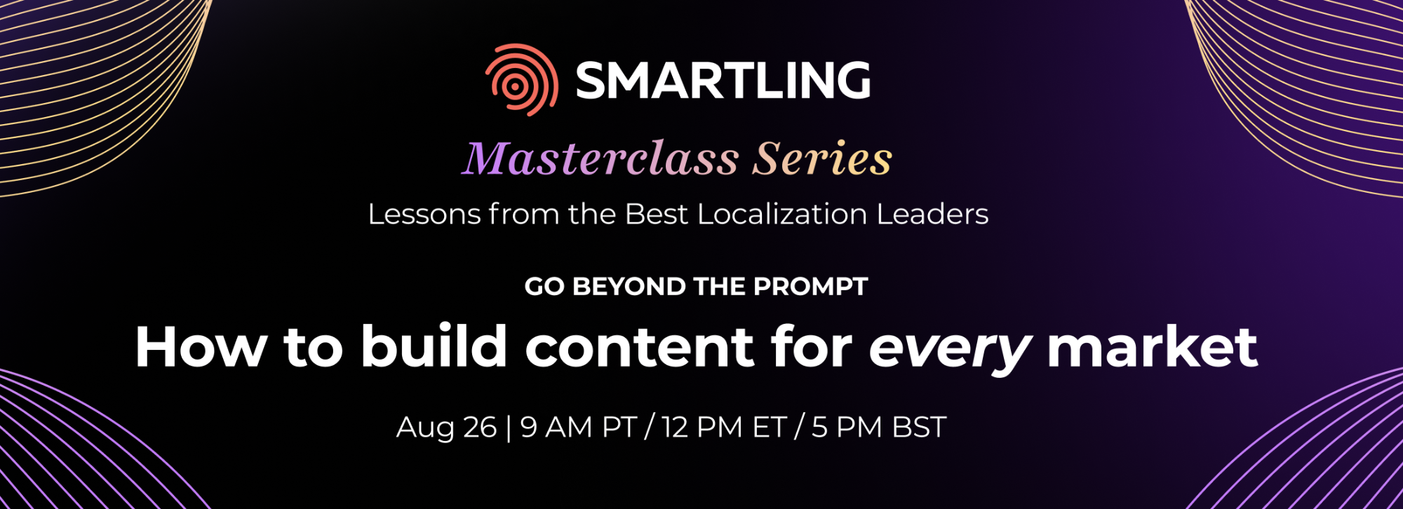 LP Hero August Webinar Masterclass Series LP Hero August Webinar Masterclass Series