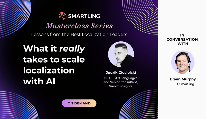 Masterclass-Reihe: Lehren von den besten Lokalisierungsexperten | Sitzung 2 | Webinar
