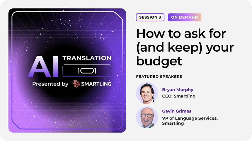 Hur man begär (och håller) sin budget | AI Translation 101 Webinar Series