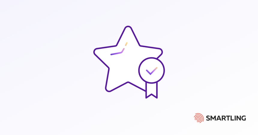 Ster met een kwaliteitscertificeringsbadge die de beoordeling en benchmarking van machinevertalingskwaliteit vertegenwoordigt.