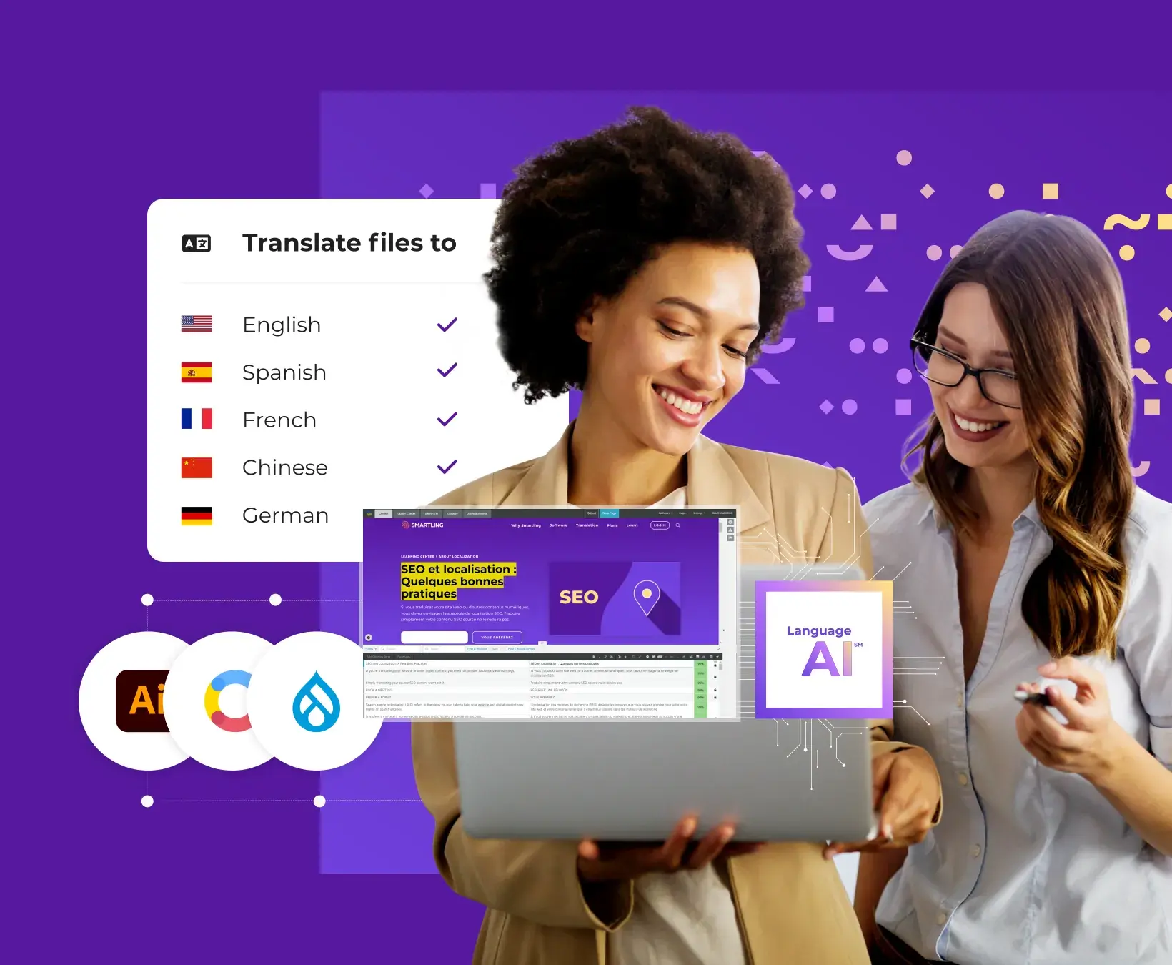 De held van de Smartling-homepage