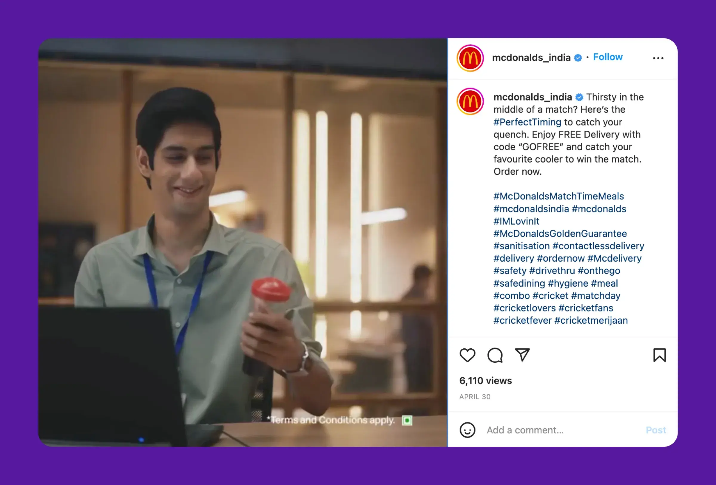 Lokalisering av sociala medier - McDonald's Indien