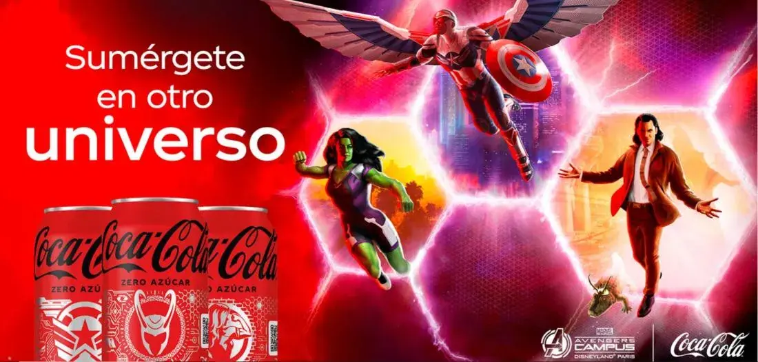 Promotion Coca-cola sur le thème de Marvel